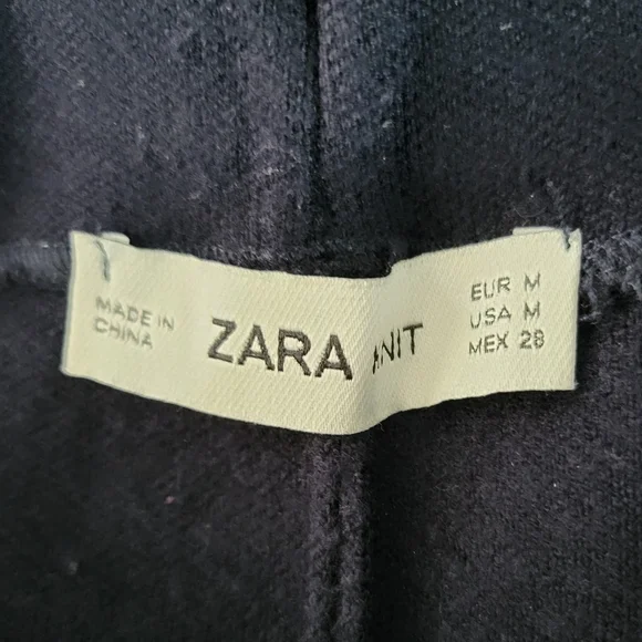 ZARA // cropped straight leg elastic waist side stripe knit pants - Picture 6 of 9